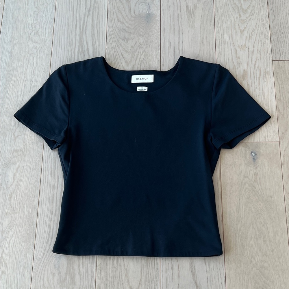 Aritzia Contour Crew T-Shirt in Black